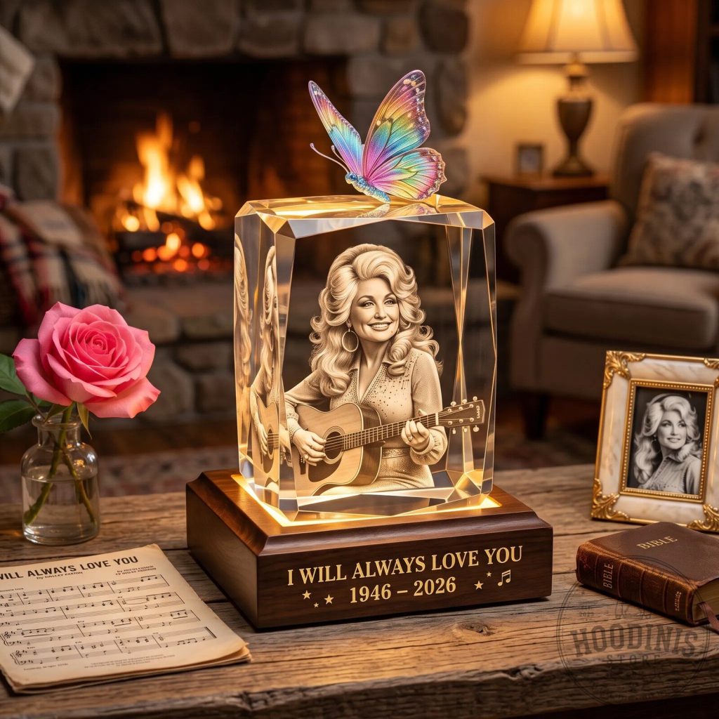 Dolly Parton I Will Always Love You Crystal Memorial Lamp with Butterfly 15 Dolly Parton I Will Always Love You Crystal Memorial Lamp with Butterfly