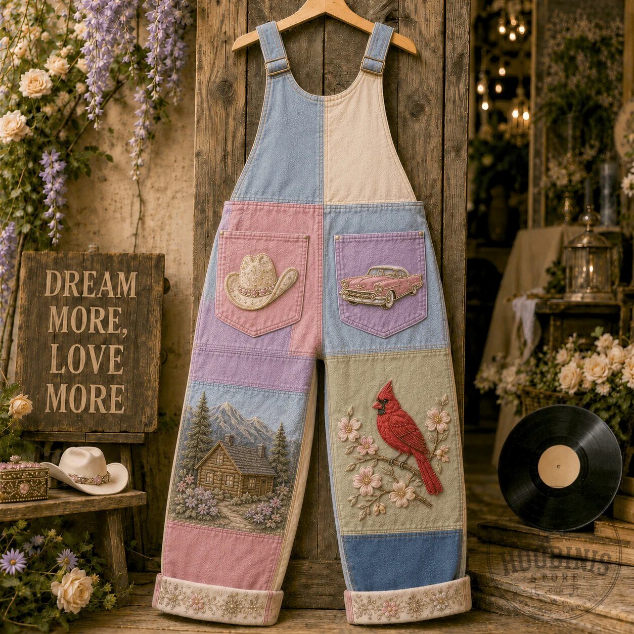 Dolly Parton Country Music Star Denim Overalls Jumpsuit Dolly Parton Country Music Star Denim Overalls – image 2 of 3