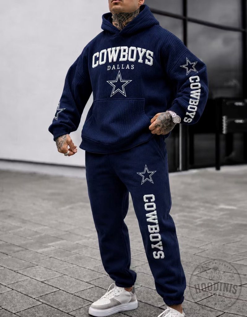 Dallas Cowboys Football Team Star Logo Navy Blue Waffle Knit Hoodie