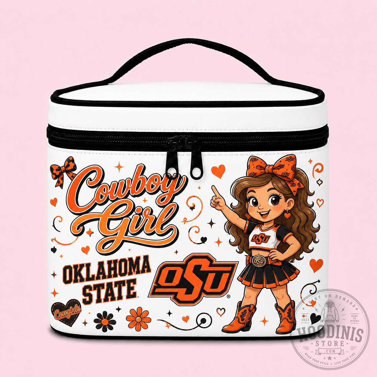 Oklahoma State Cowboys Cowgirl Mascot Travel Toiletry Bag