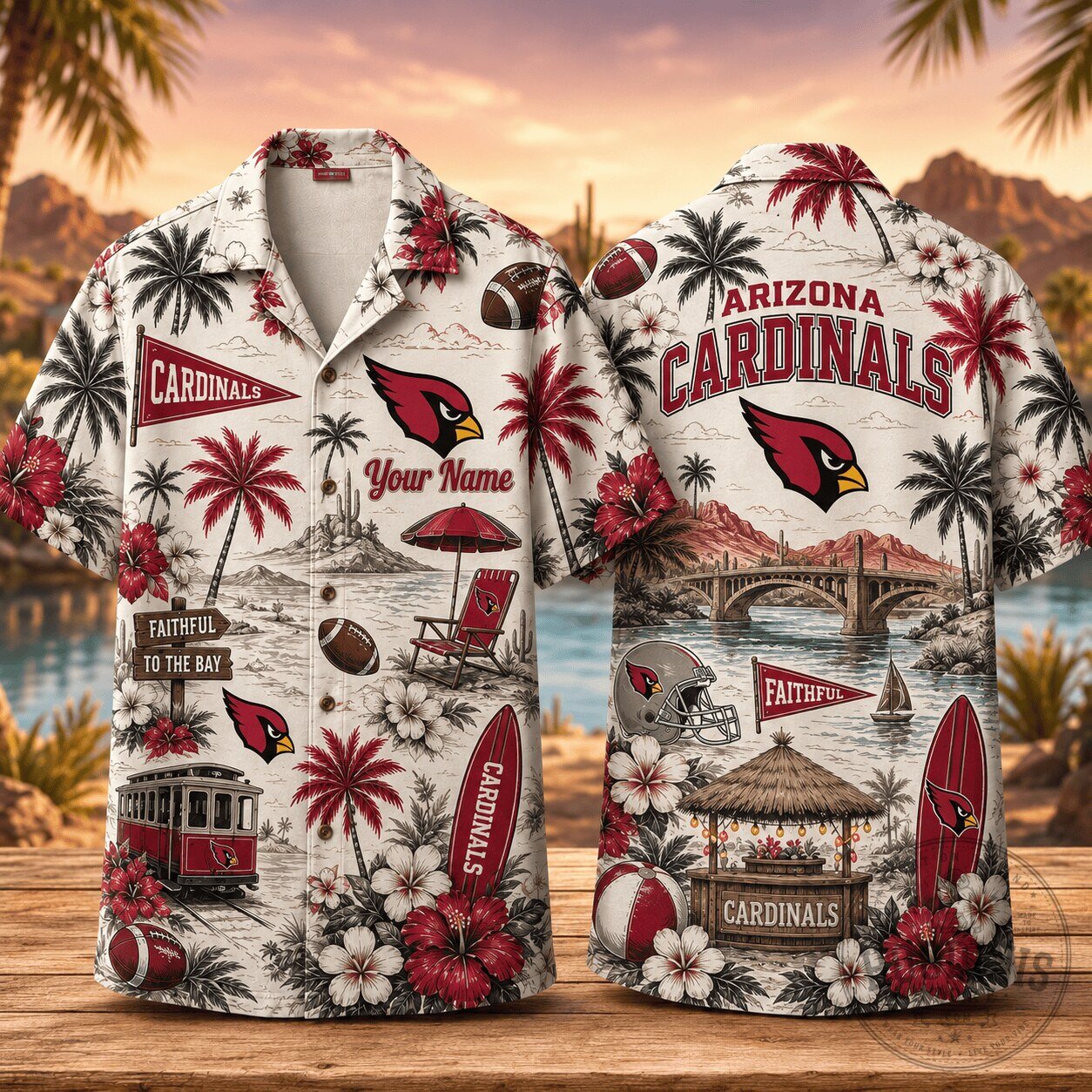 Arizona Cardinals Football Tropical Hawaiian Shirt for Men and Women