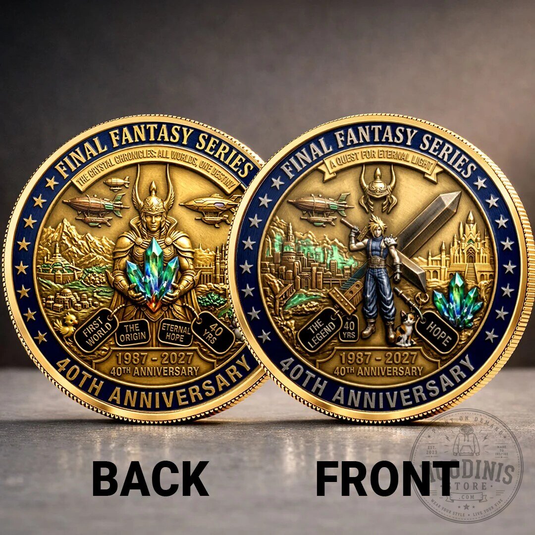 Final Fantasy Series 40th Anniversary Commemorative Gold Coin