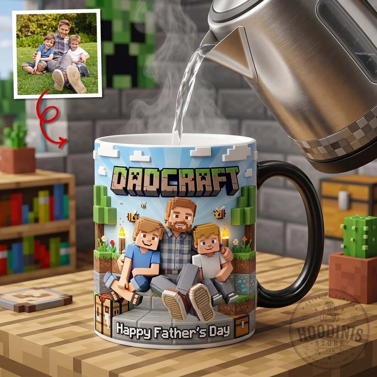 Dadcraft Magic Mug Personalized Father's Day Gift for Dads