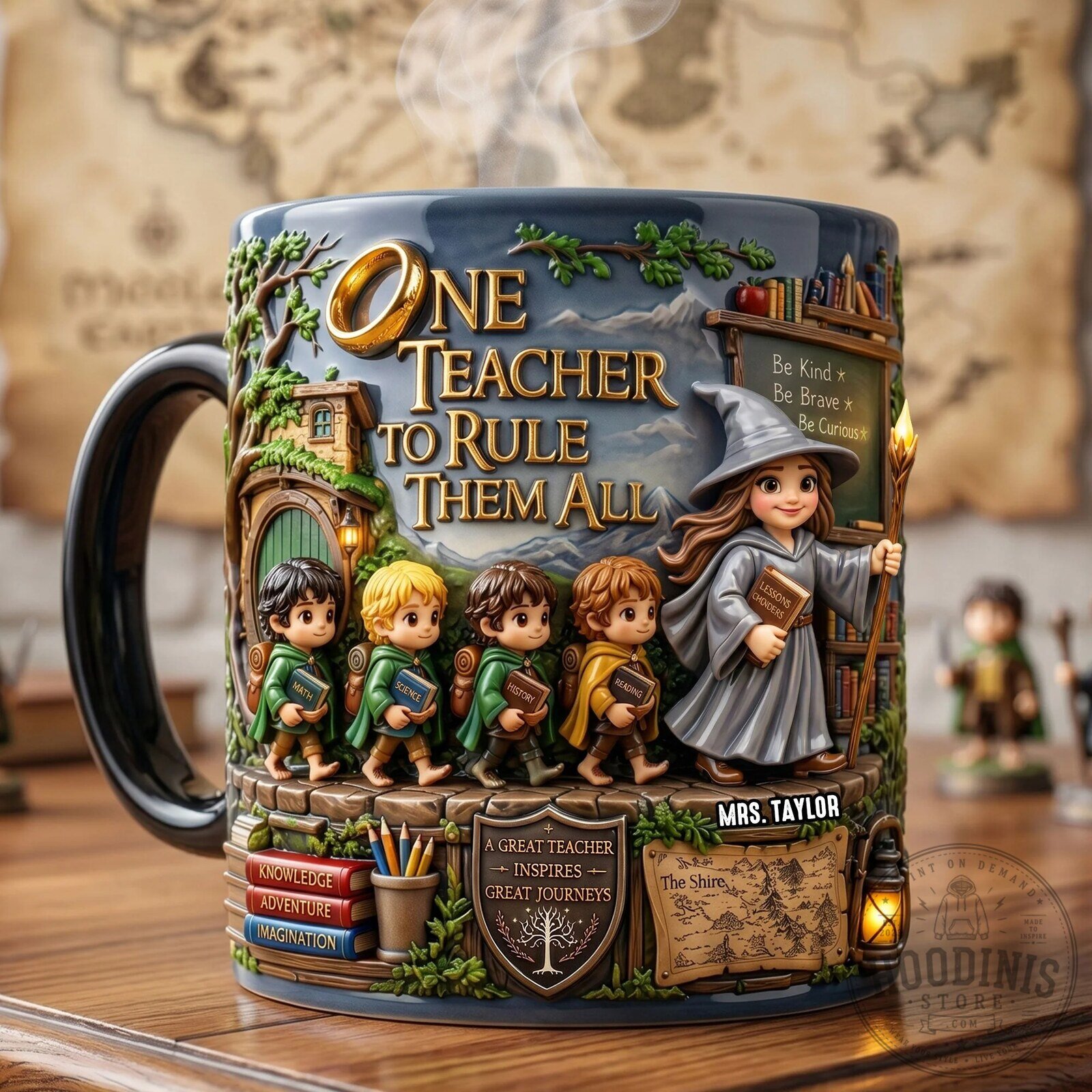 One Teacher To Rule Them All Magic Mug, Personalized Teacher Appreciation Gift