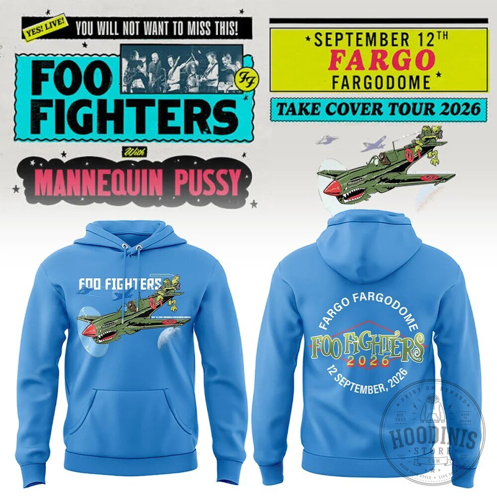 Fargo Fargodome Hoodie for 2026 Foo Fighters Take Cover Tour Concert