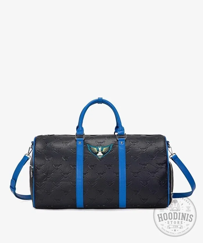 WNBA Dallas Wings Basketball Team Logo Black and Blue Duffle Bag