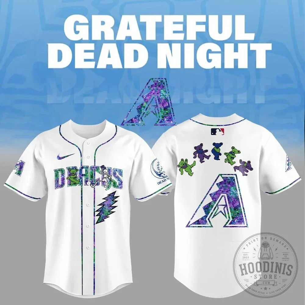 Arizona Diamondbacks Grateful Dead Night 2025 Limited Edition Baseball Jersey