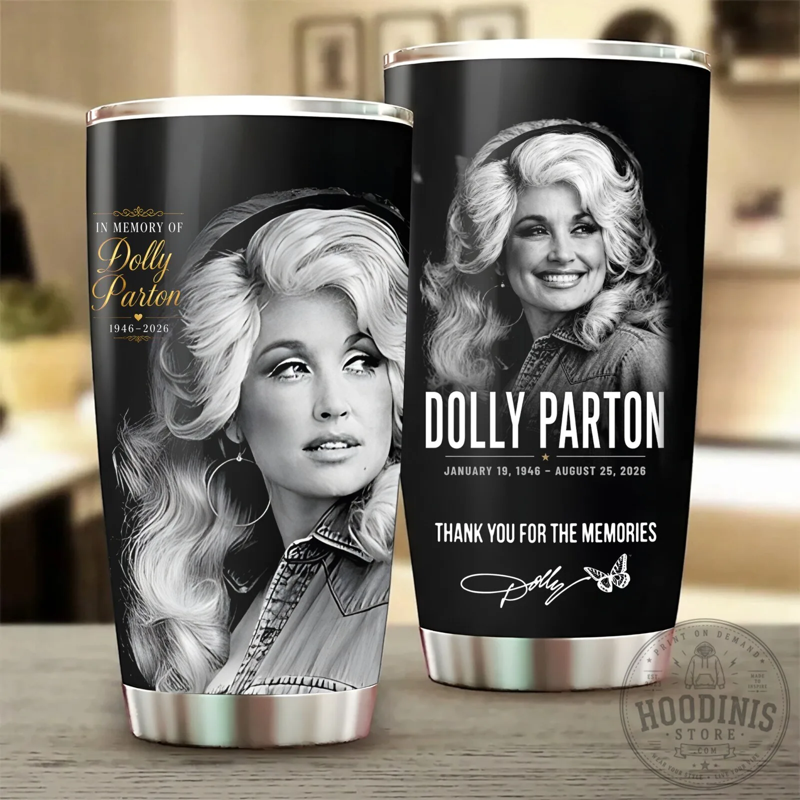 Thank You For The Memories Tumbler Cup - R.I.P Dolly Parton Limited Edition