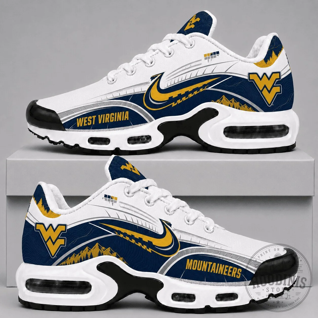West Virginia Mountaineers University NCAA Team Athletic Shoes