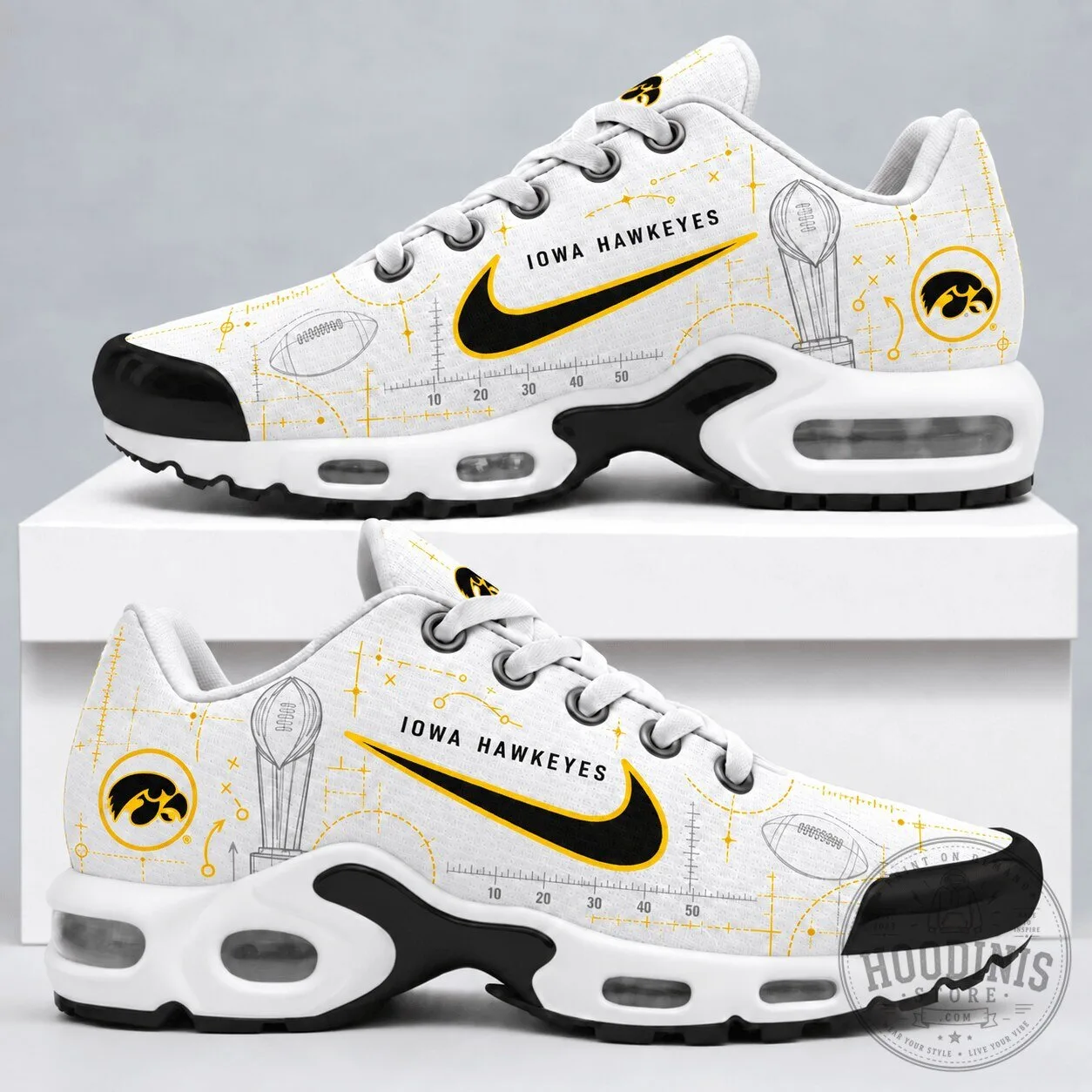 Iowa Hawkeyes NCAA Playbook Design Running Shoes