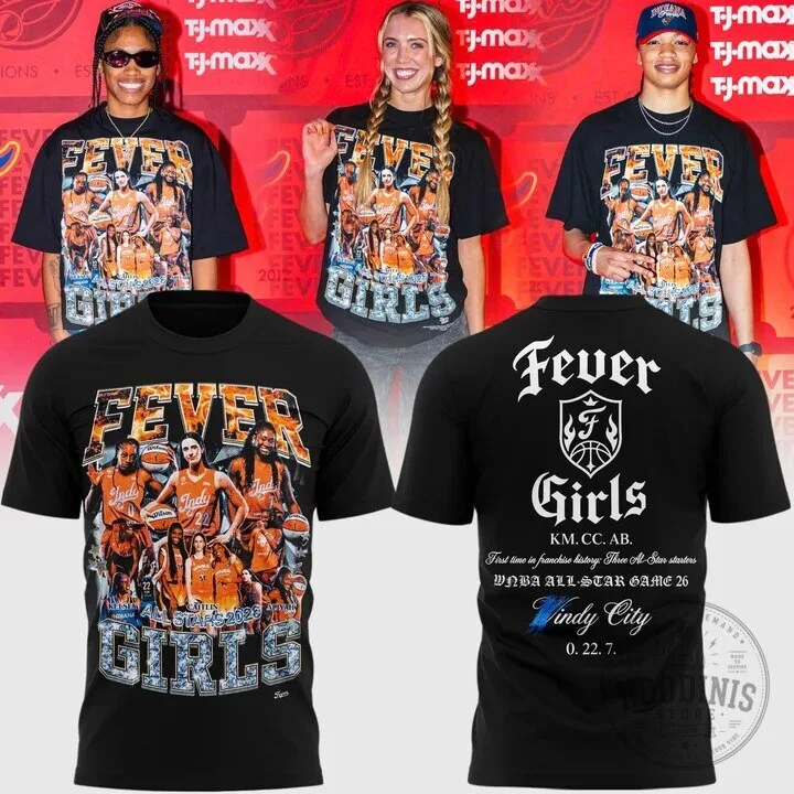 Indiana Fever Girls All-Star Game 26 Basketball Fan T-Shirt