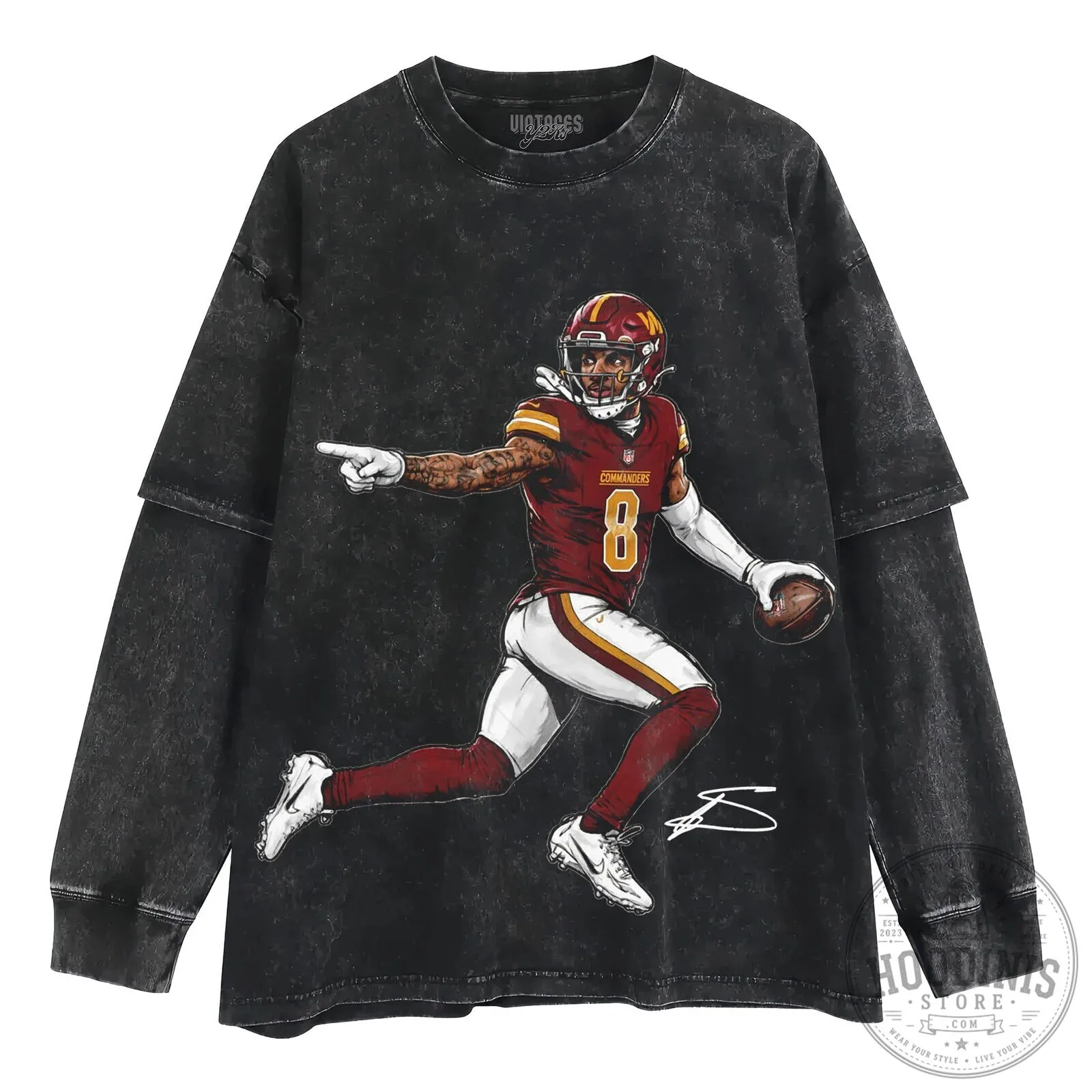 Stefon Diggs Washington Commanders Football Player Graphic T-Shirt 14 Stefon Diggs Washington Commanders Football Player Graphic T-Shirt