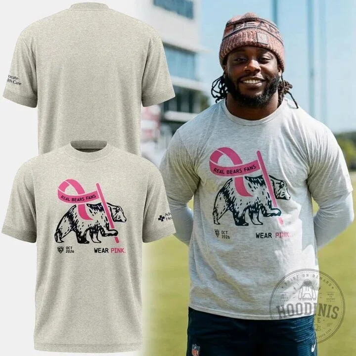 Breast Cancer Awareness T-Shirt in Pink for Dedicated Chicago Bears Fans