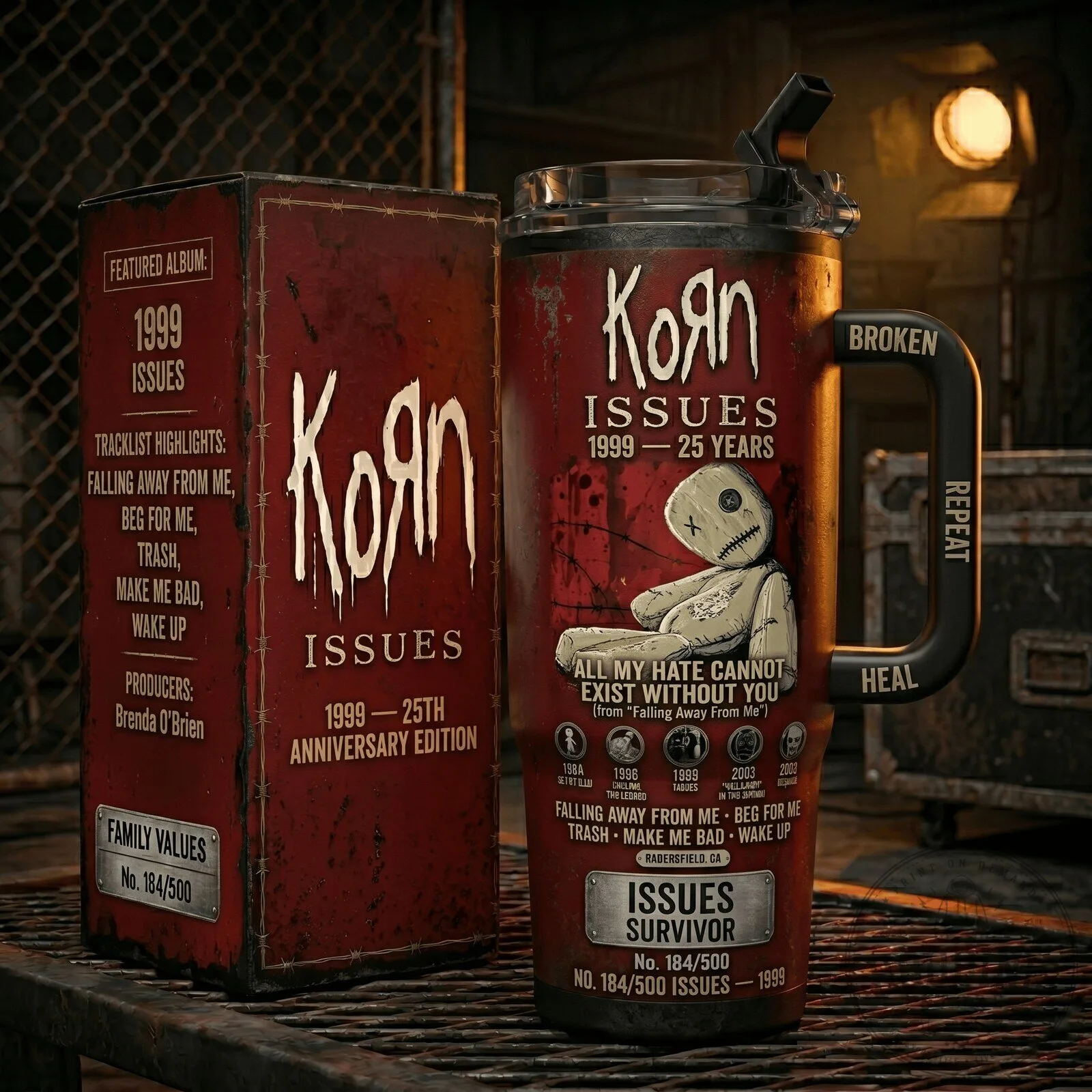 Korn Issues 25th Anniversary Edition 40oz Tumbler with Handle