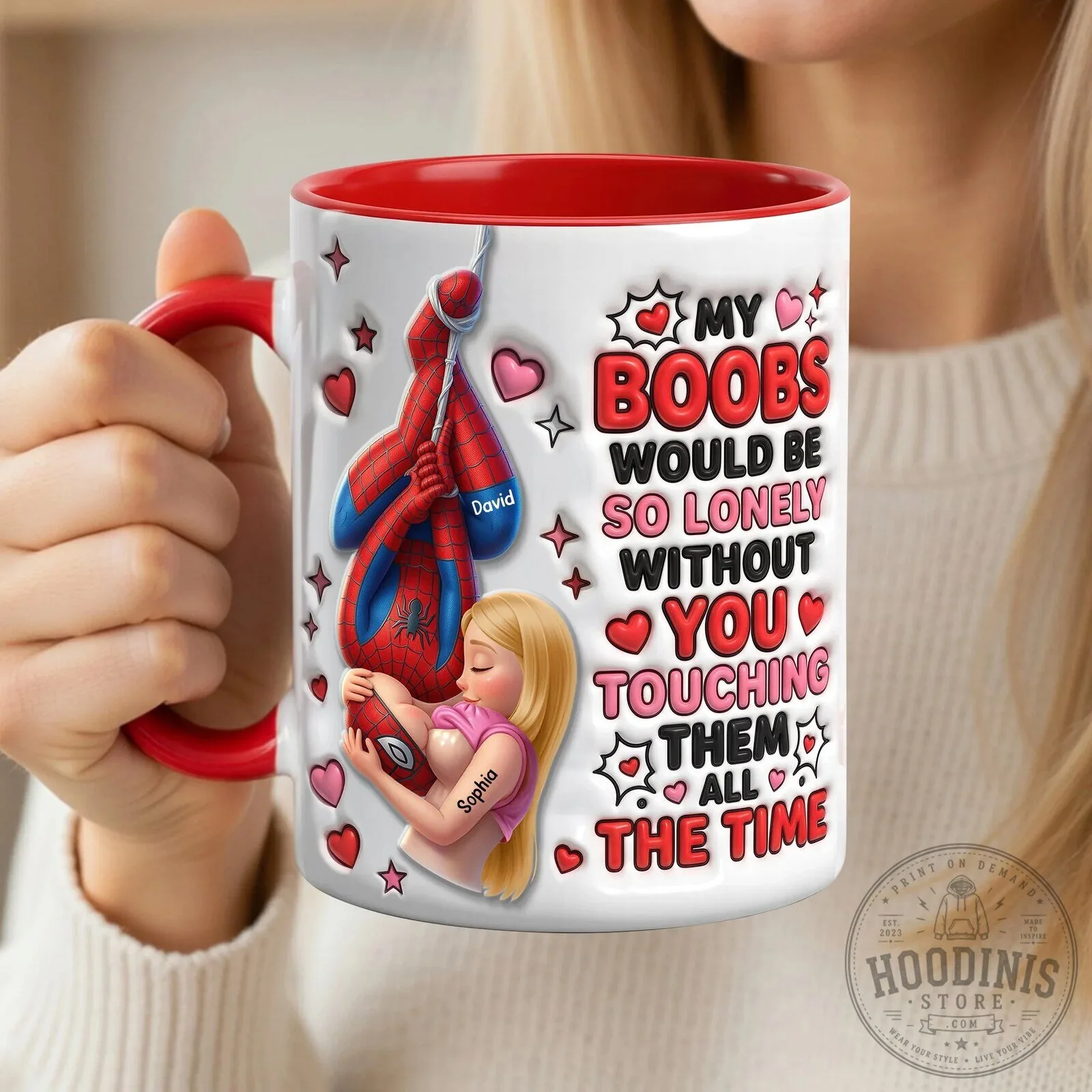 Funny My Boobs Would Be So Lonely Without You Touching Them All The Time Mug 10 Funny My Boobs Would Be So Lonely Without You Touching Them All The Time Mug