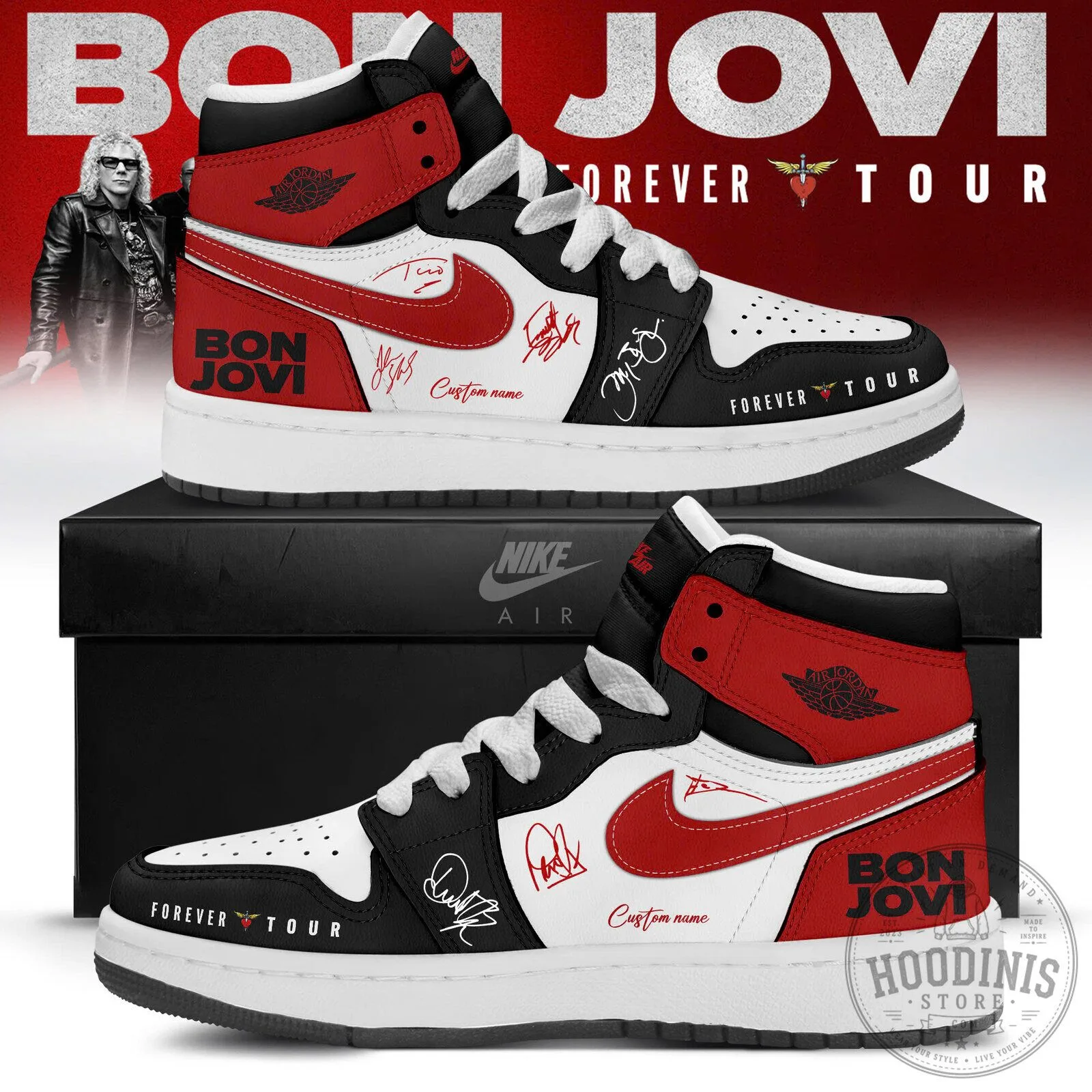 Bon Jovi Forever Tour 2026 Limited Edition Air Jordan High Top Sneakers