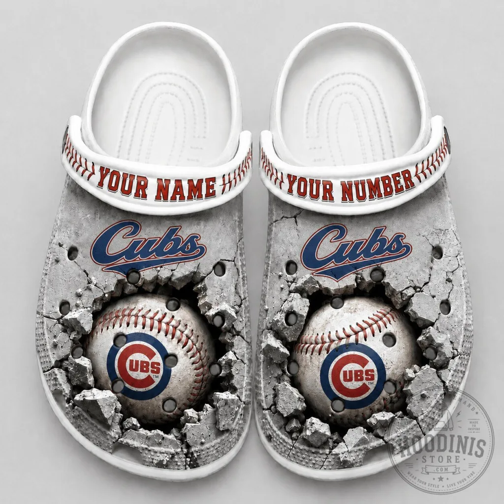 Chicago Cubs Baseball Cracked Wall Design Crocs Shoes