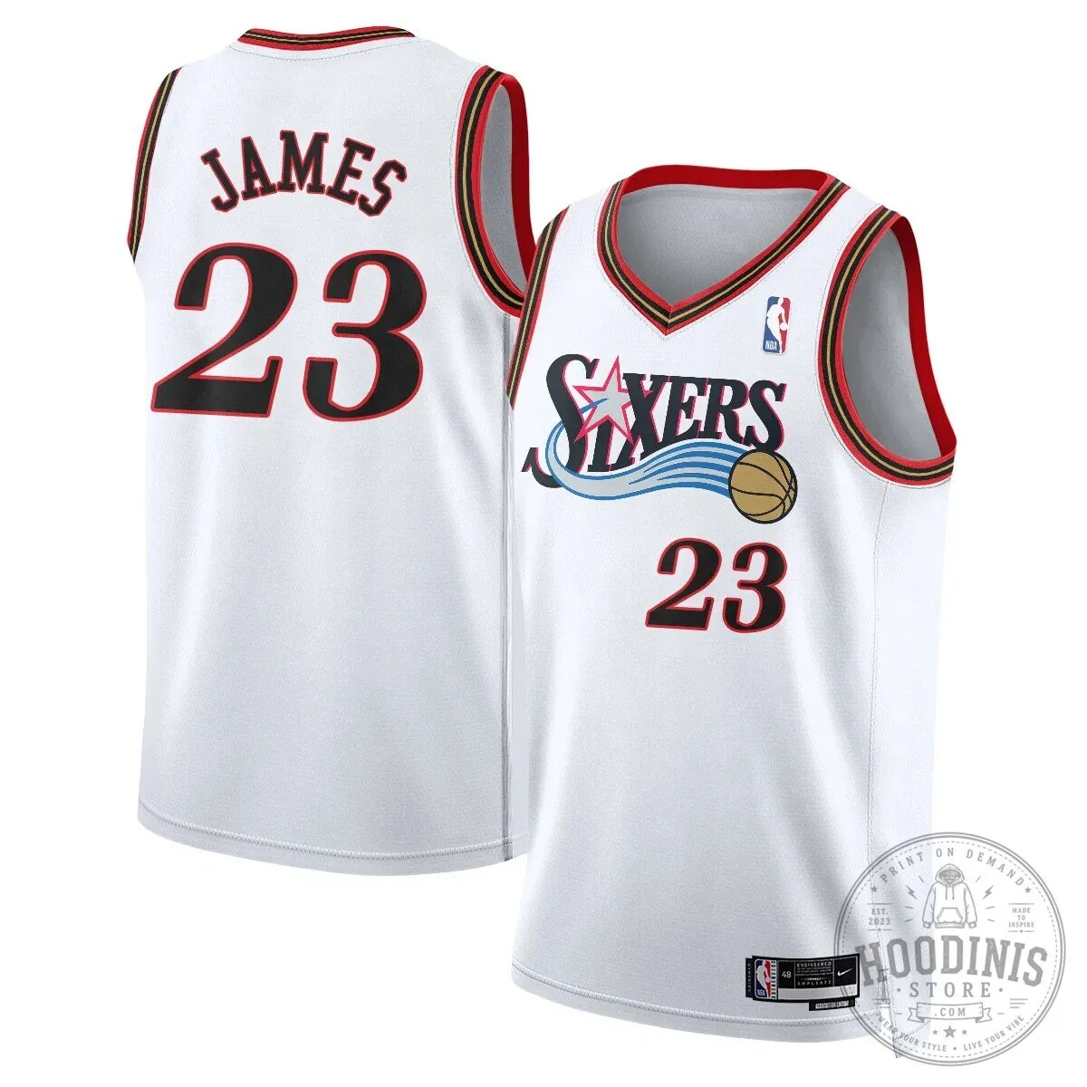 LeBron James Philadelphia 76ers Throwback Blue Basketball Jersey 17 LeBron James Philadelphia 76ers Throwback Blue Basketball Jersey