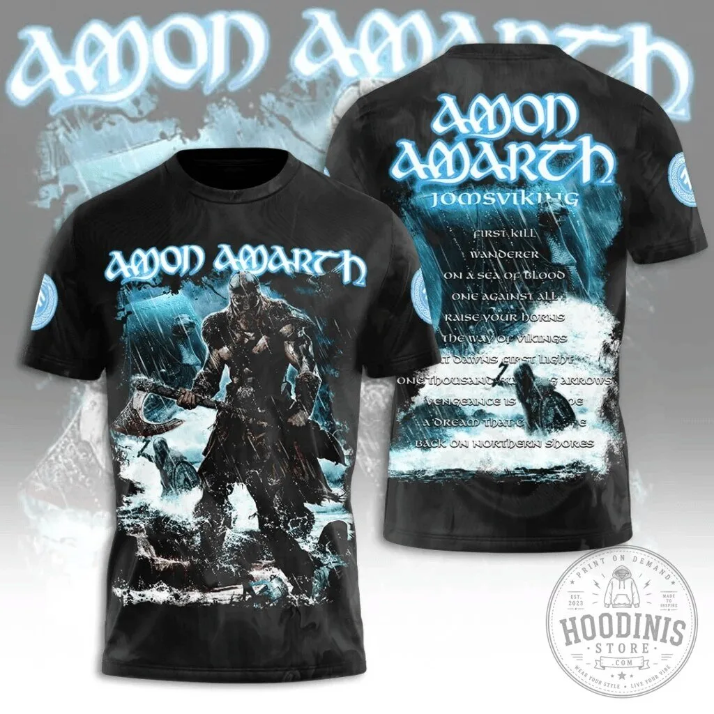Amon Amarth Jomsviking Album Art Heavy Metal Band Music Fan T-Shirt