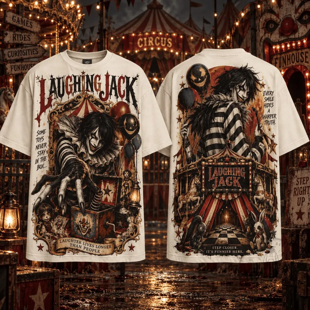 Laughing Jack Creepy Circus Clown Horror Character Halloween T-Shirt Laughing Jack Creepy Circus Clown Horror Character Halloween T-Shirt