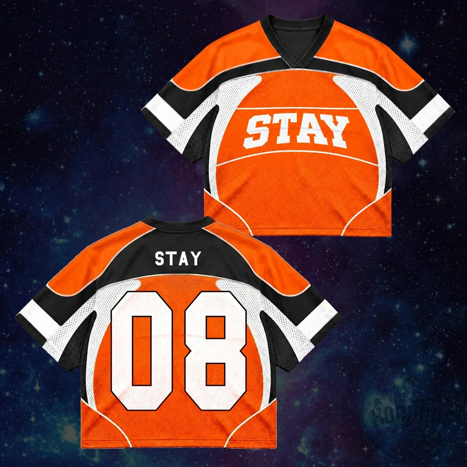 Stray Kids Orange Stay This That Album Run It World Tour Mixed Mesh Football Jersey