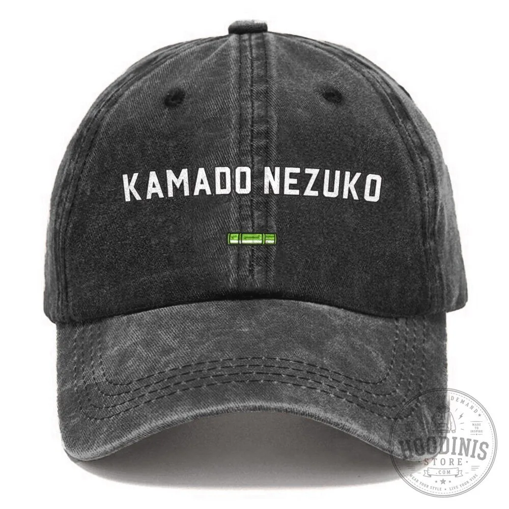 Demon Slayer Kamado Nezuko Embroidered Washed Cotton Baseball Cap Hat