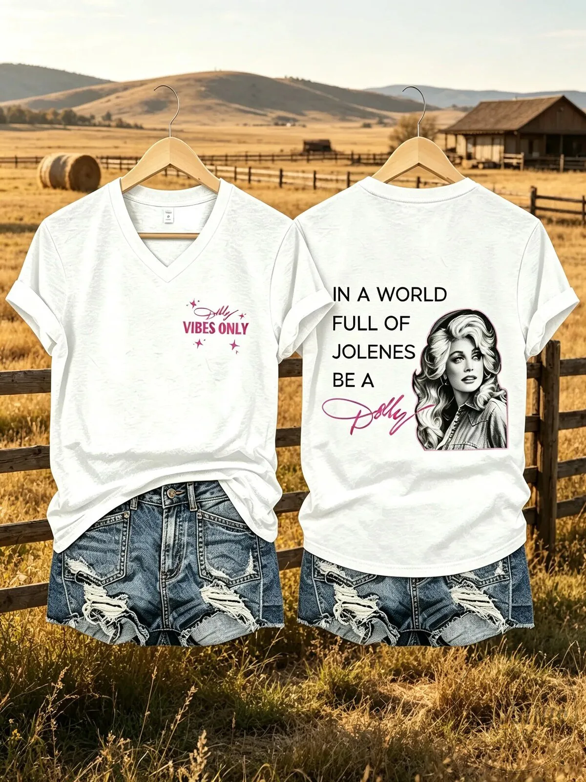 Dolly Parton Jolene Vibes Only Country Music Fan T-Shirt