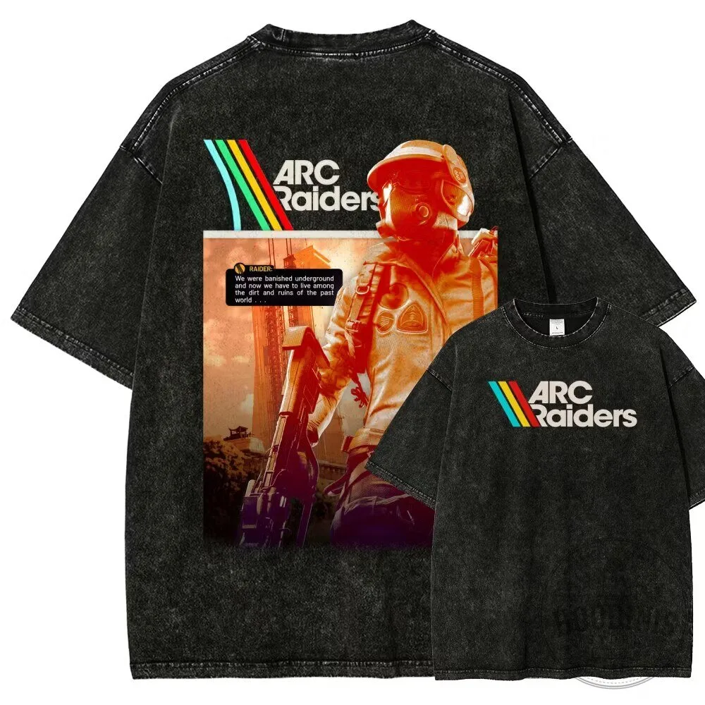 ARC Raiders Video Game Distressed Black Washed T-Shirt