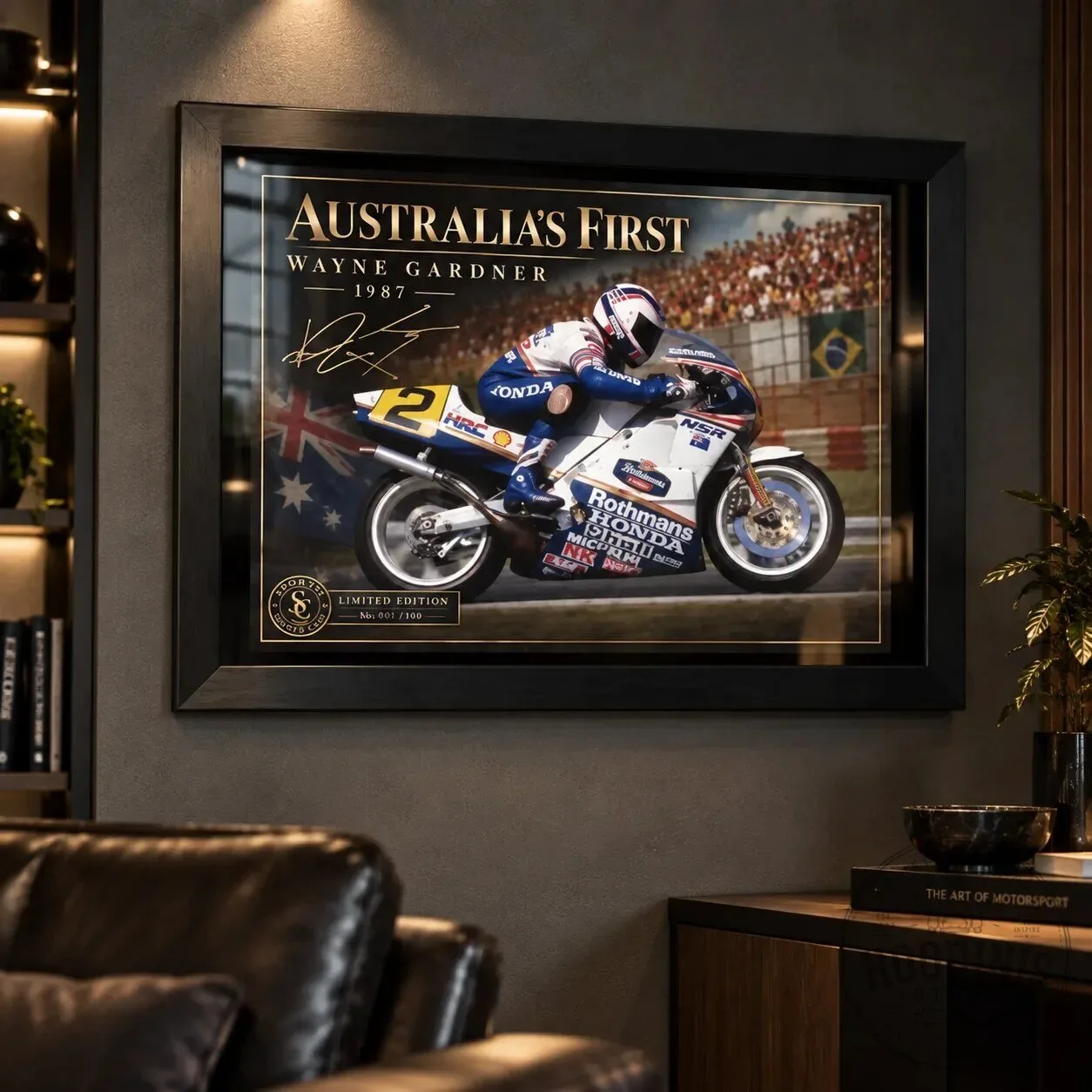 Wayne Gardner 1987 Rothmans Honda NSR Motorcycle Racing Legend Wall Art 13 Wayne Gardner 1987 Rothmans Honda NSR Motorcycle Racing Legend Wall Art
