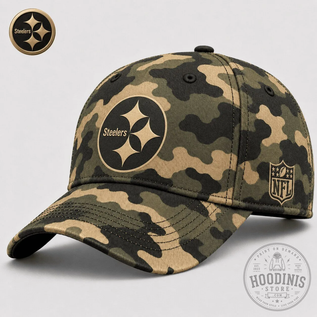 Pittsburgh Steelers Camouflage Baseball Cap Hat