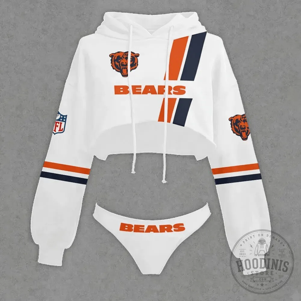Chicago Bears Women's Cropped Hoodie 4 Chicago Bears Women's Cropped Hoodie