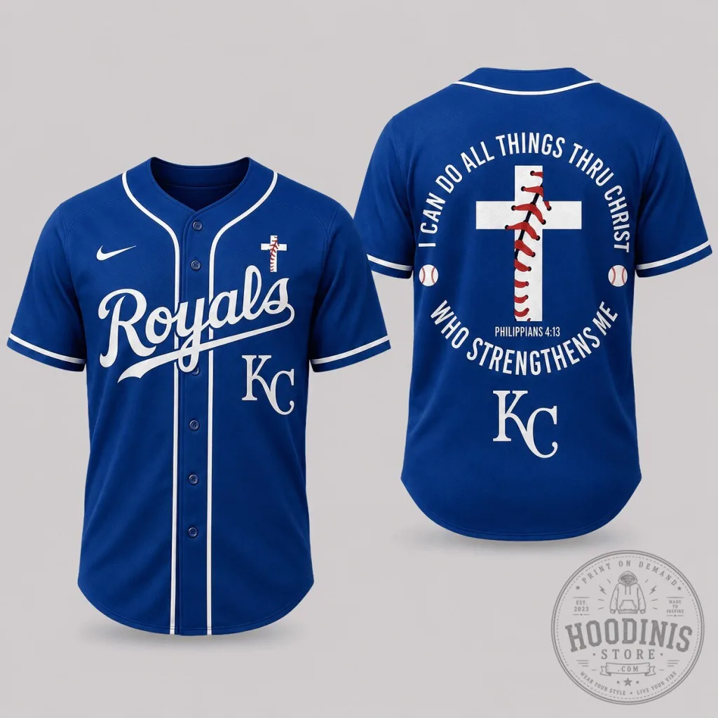 Kansas City Royals Baseball Faith Philippians 4:13 Jersey