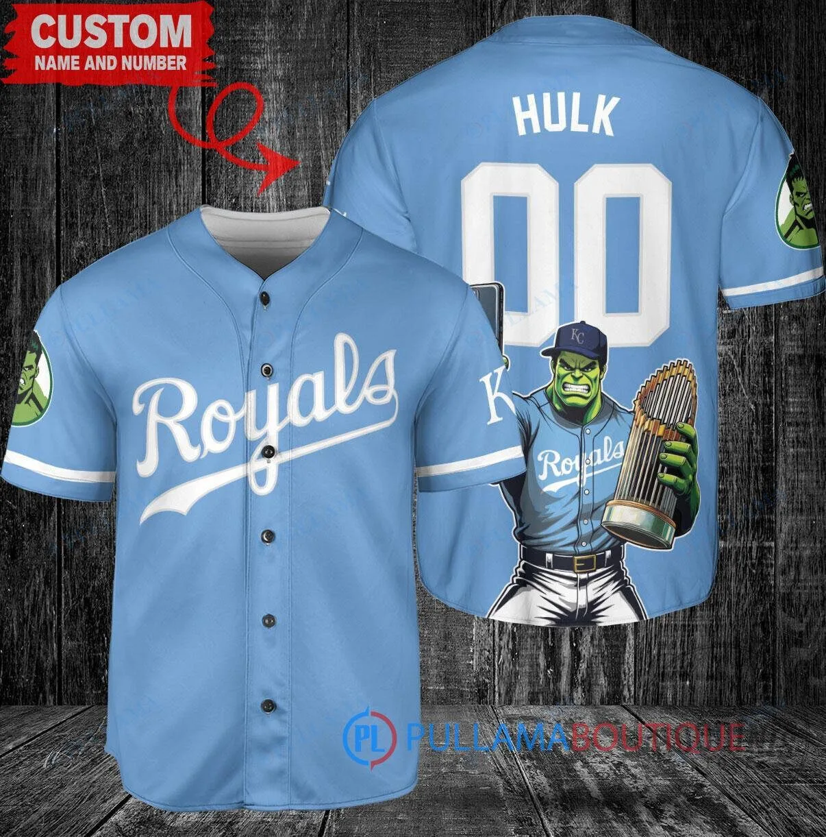 Kansas City Royals Baseball Hulk Marvel World Series Champions Jersey