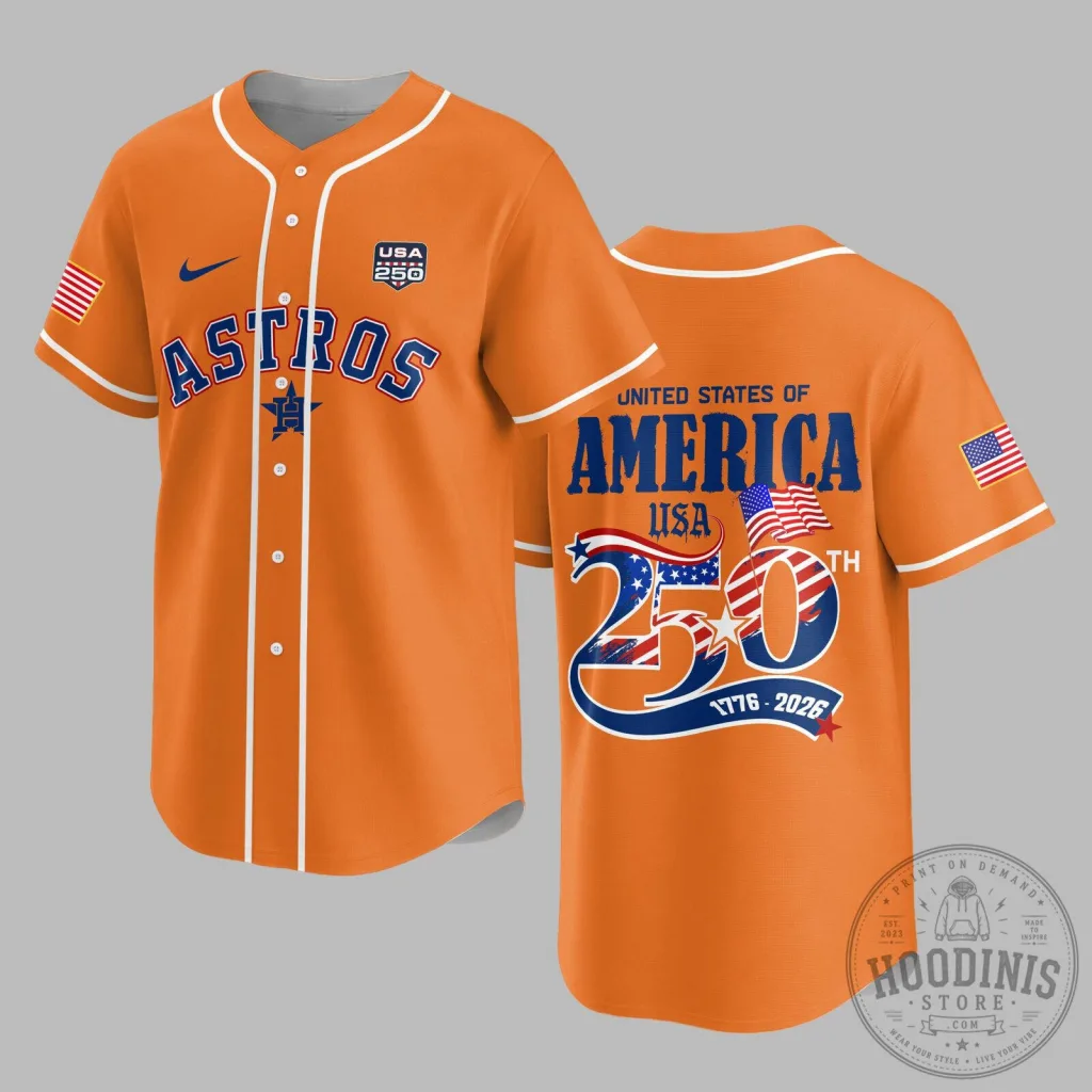 Houston Astros Baseball Jersey United States of America 250th Anniversary