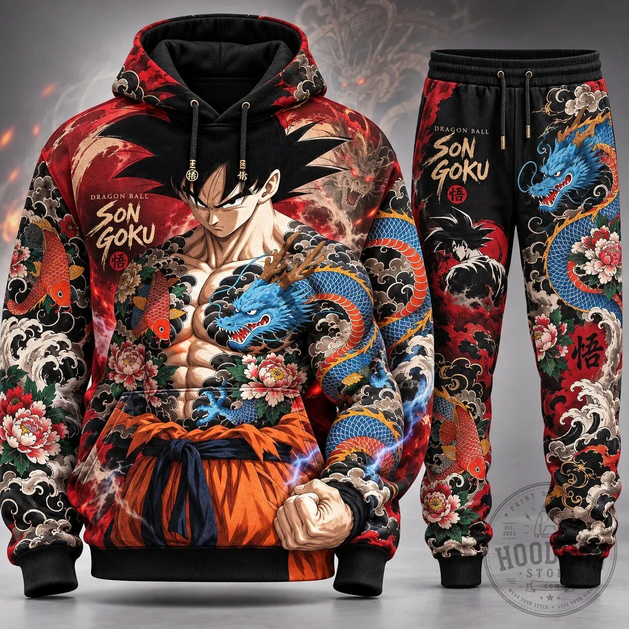 Dragon Ball Son Goku Super Saiyan Hoodie and Sweatpants Set