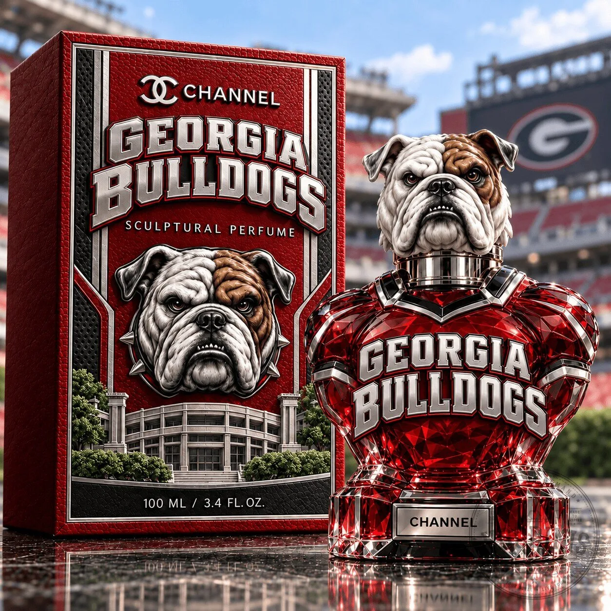 Georgia Bulldogs Sculptural Perfume Fragrance Bottle