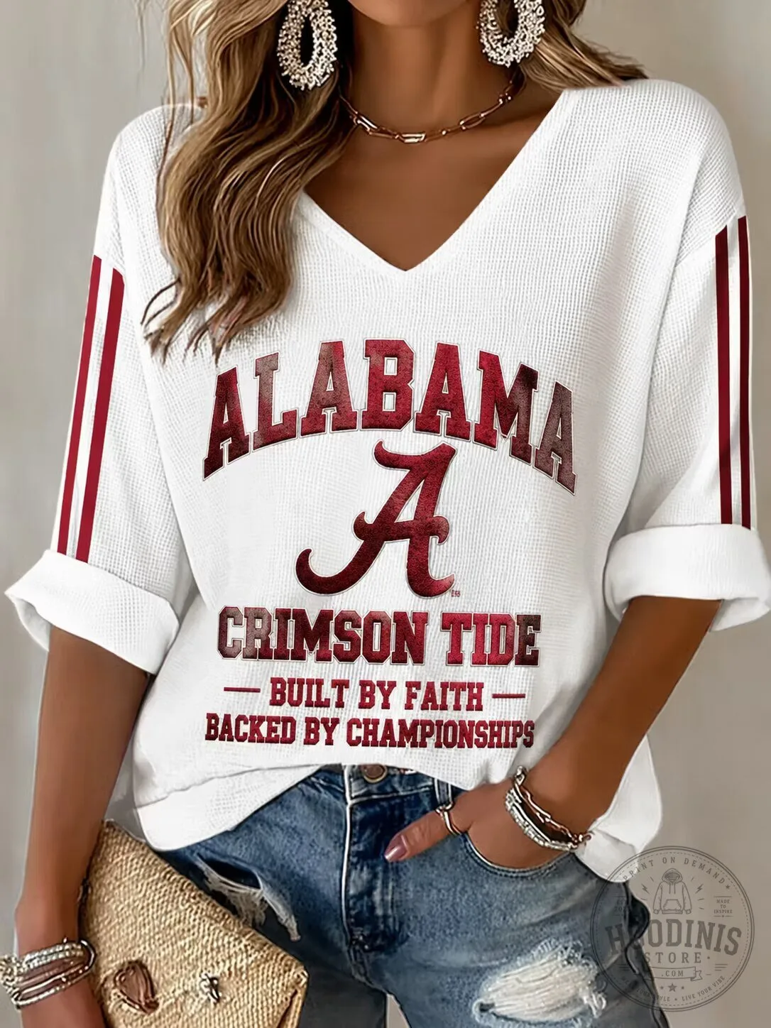 Alabama Crimson Tide Built By Faith Backed By Championships T-Shirt