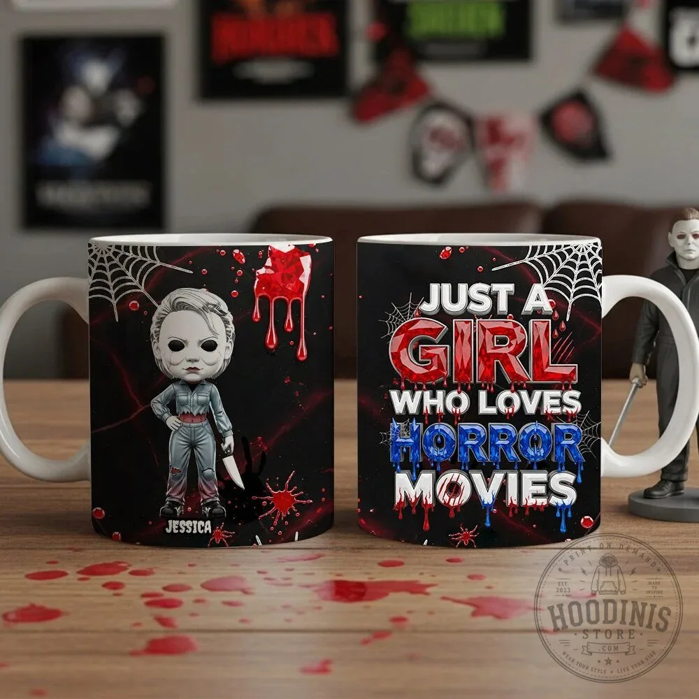 Michael Myers Just A Girl Who Loves Horror Movies Coffee Mug
