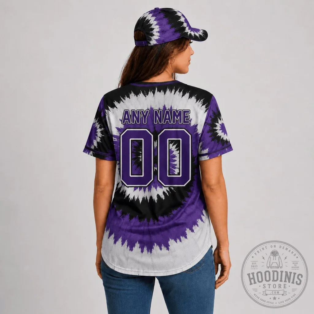 Colorado Rockies Baseball Tie-Dye Custom Name and Number Baseball Jersey Colorado Rockies Baseball Tie-Dye Custom Name and Number Baseball Jersey
