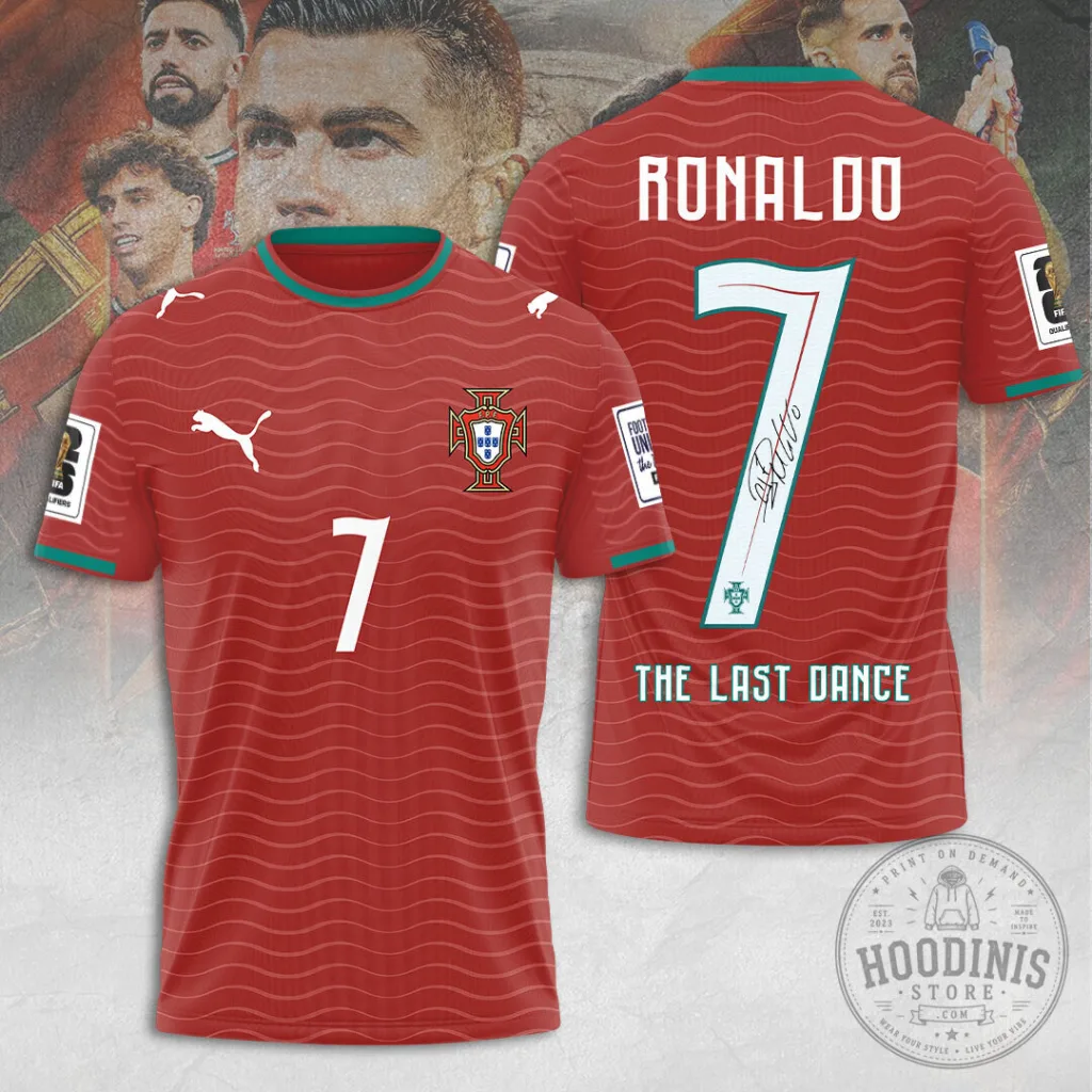 Portugal National Football Team Cristiano Ronaldo Number 7 The Last Dance Jersey 35 Portugal National Football Team Cristiano Ronaldo Number 7 The Last Dance Jersey
