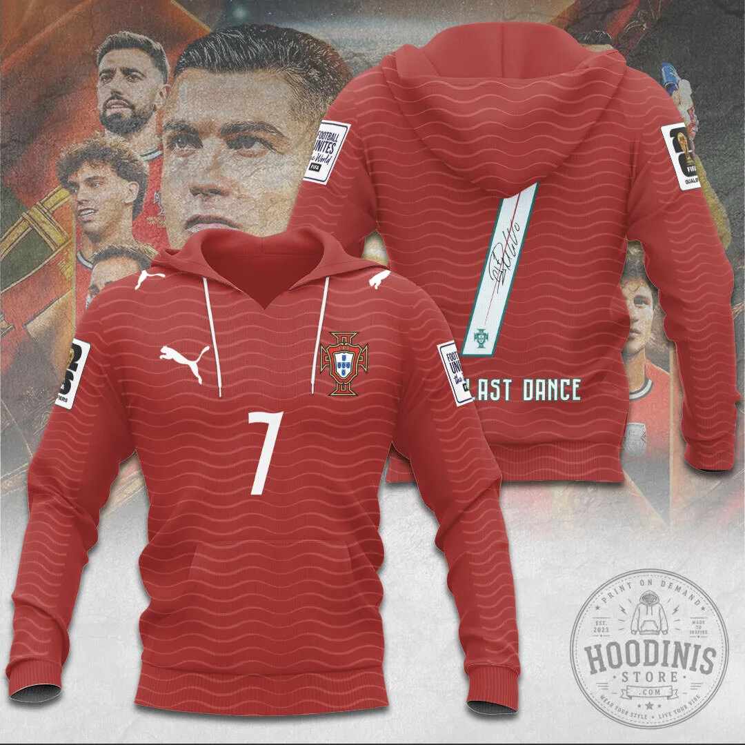 Portugal National Football Team Cristiano Ronaldo Number 7 The Last Dance Jersey 9 Portugal National Football Team Cristiano Ronaldo Number 7 The Last Dance Jersey