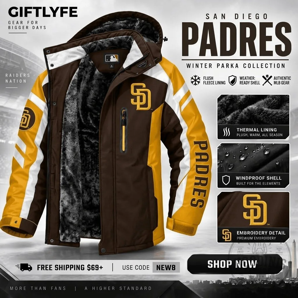 San Diego Padres Major League Baseball Winter Parka Jacket