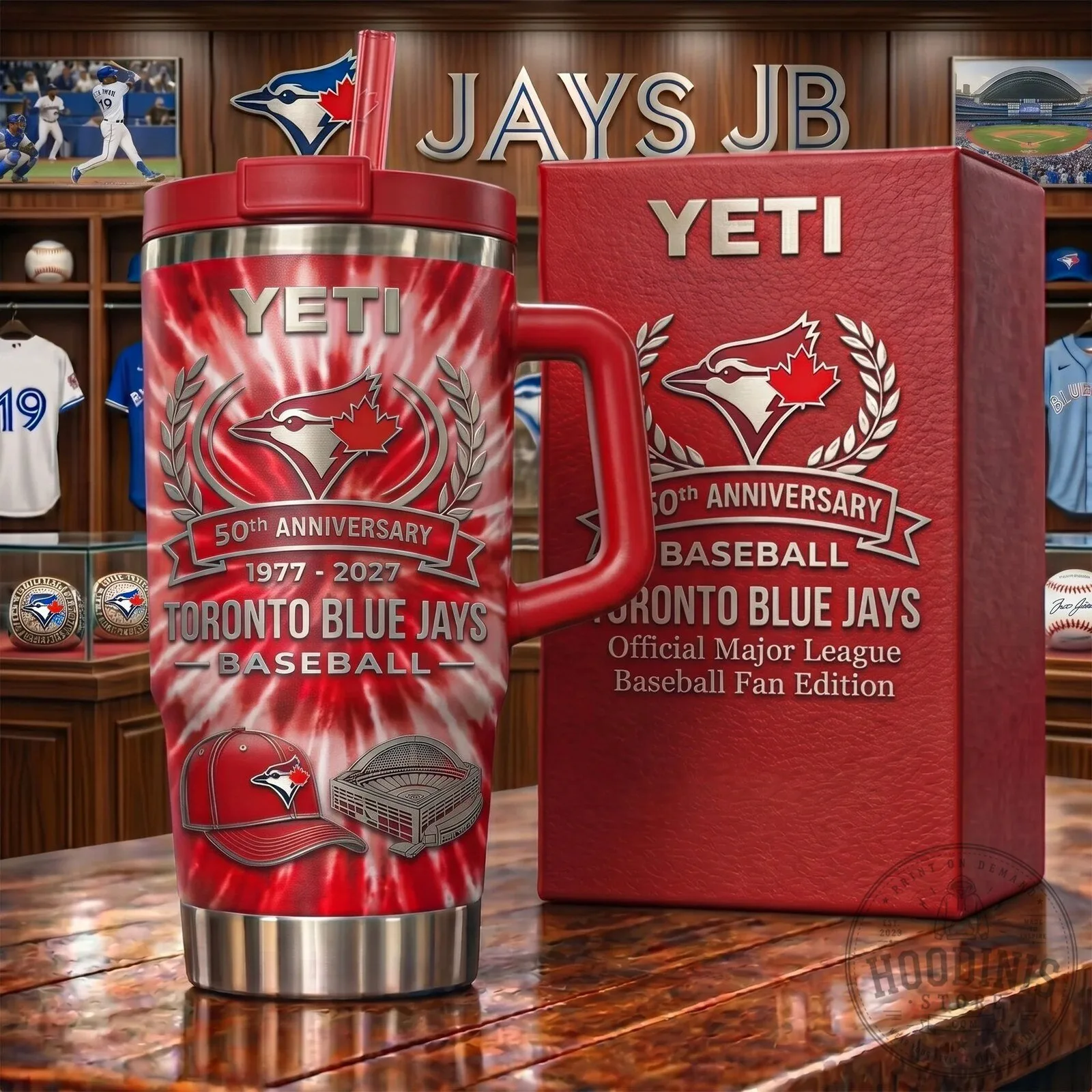 Toronto Blue Jays 50th Anniversary Baseball Fan Edition Yeti Tumbler