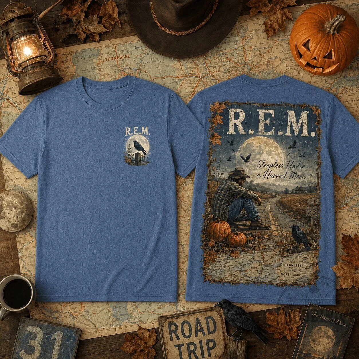 Harvest Moon R.E.M. Sleepless Under a Harvest Moon Graphic T-Shirt