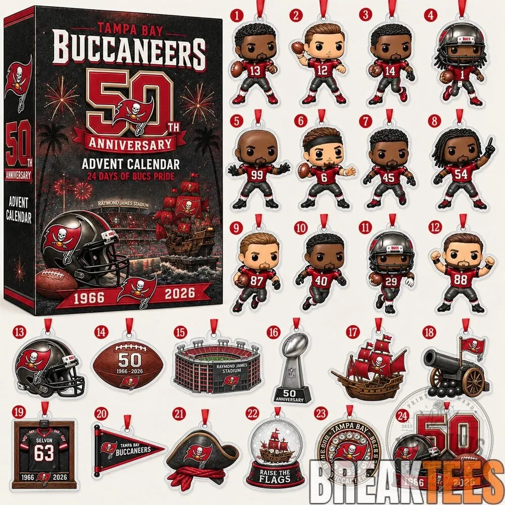 Tampa Bay Buccaneers 50th Anniversary Advent Calendar with Collectible Charms