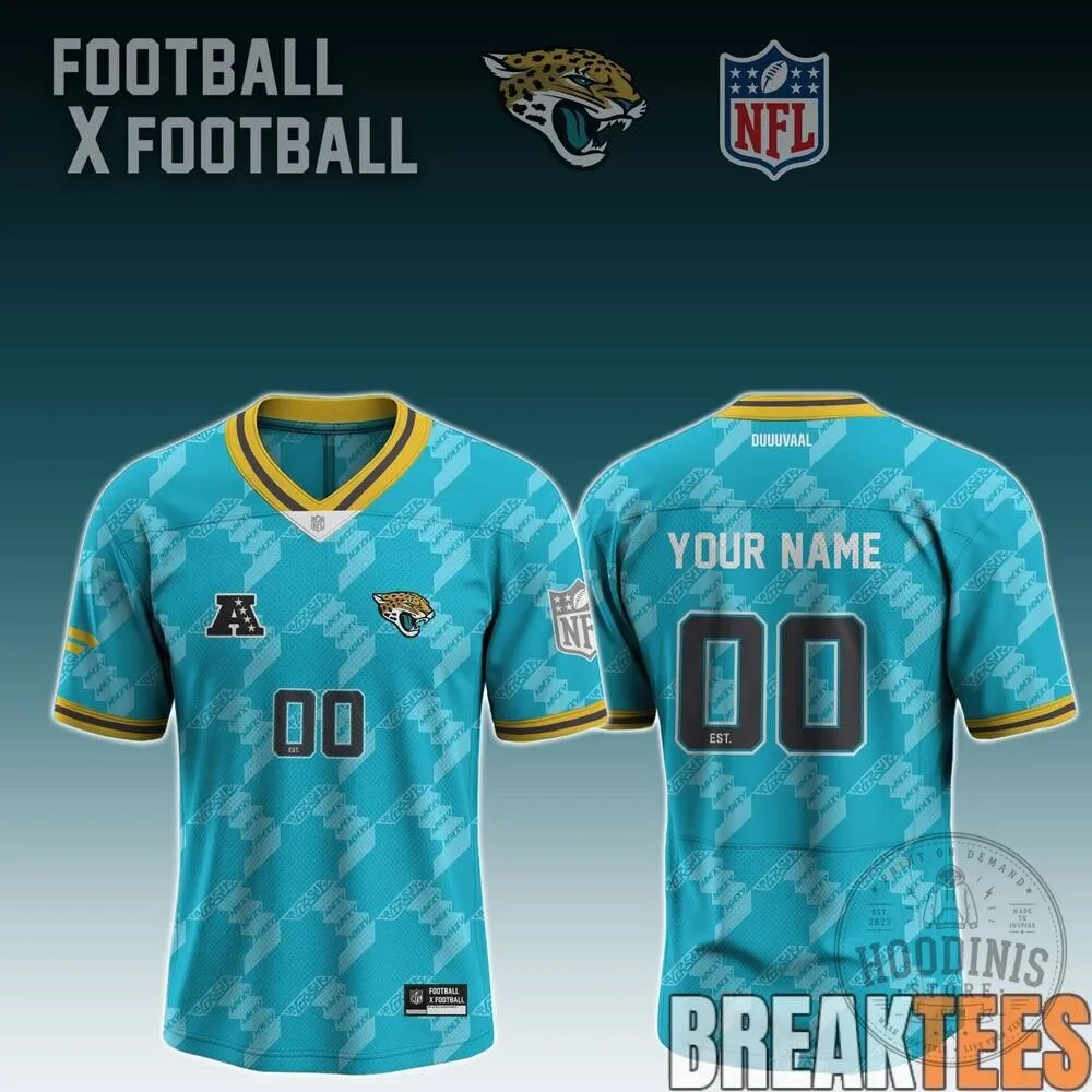 Jacksonville Jaguars Football X Football Custom Name and Number Jersey
