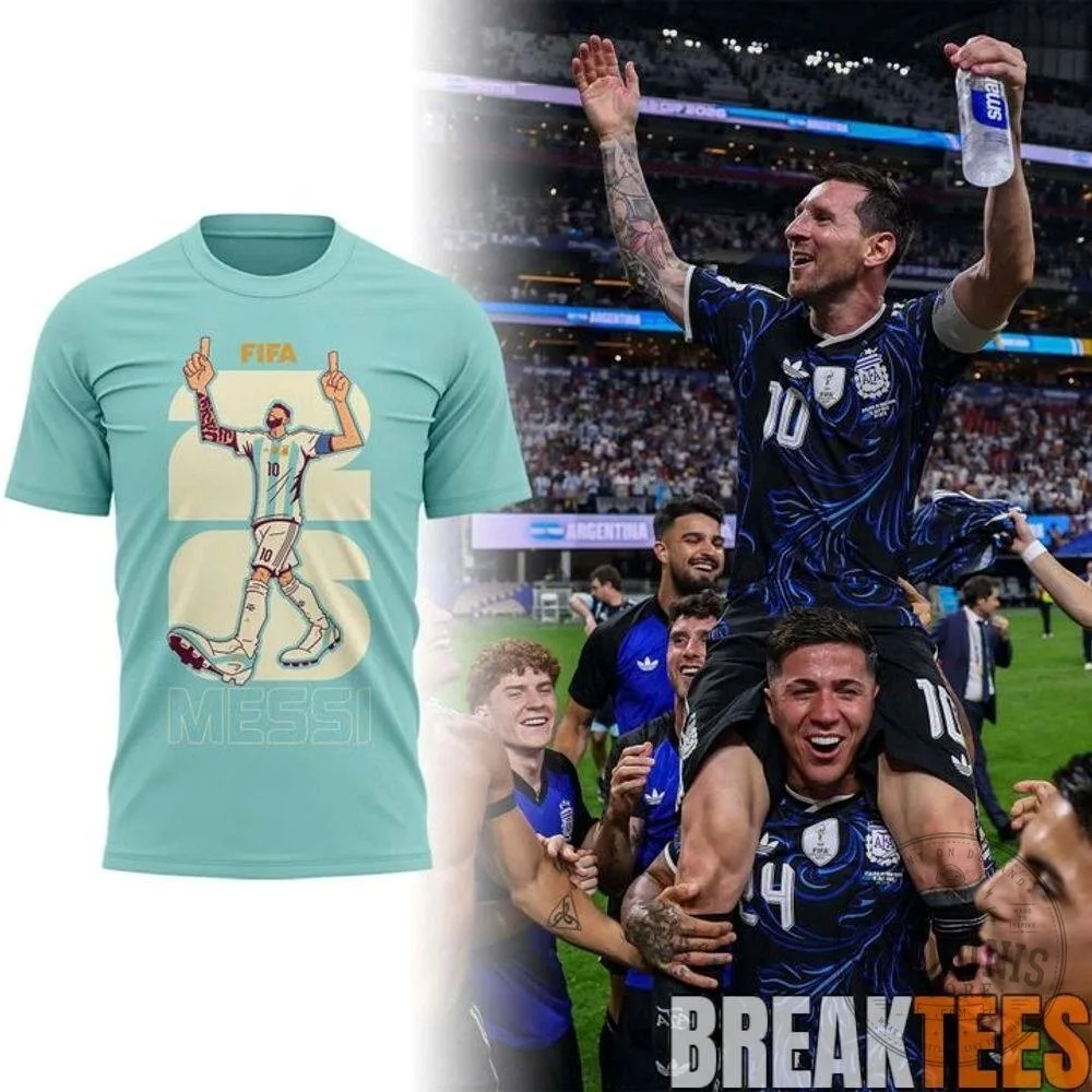 Lionel Messi FIFA World Cup 2026 Celebration Soccer T-Shirt