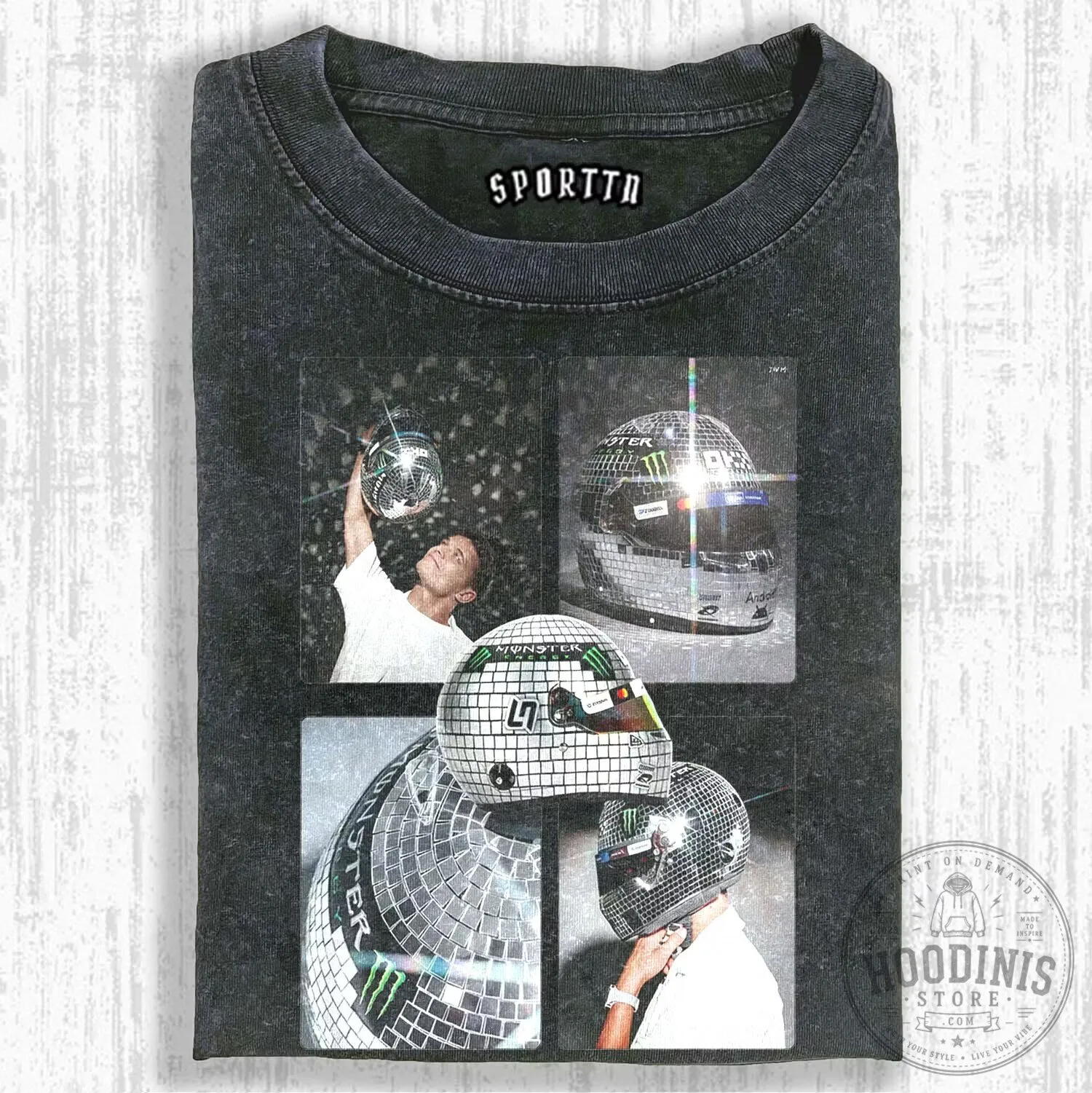 Lando Norris Disco Ball Helmet Racing Fan T-Shirt