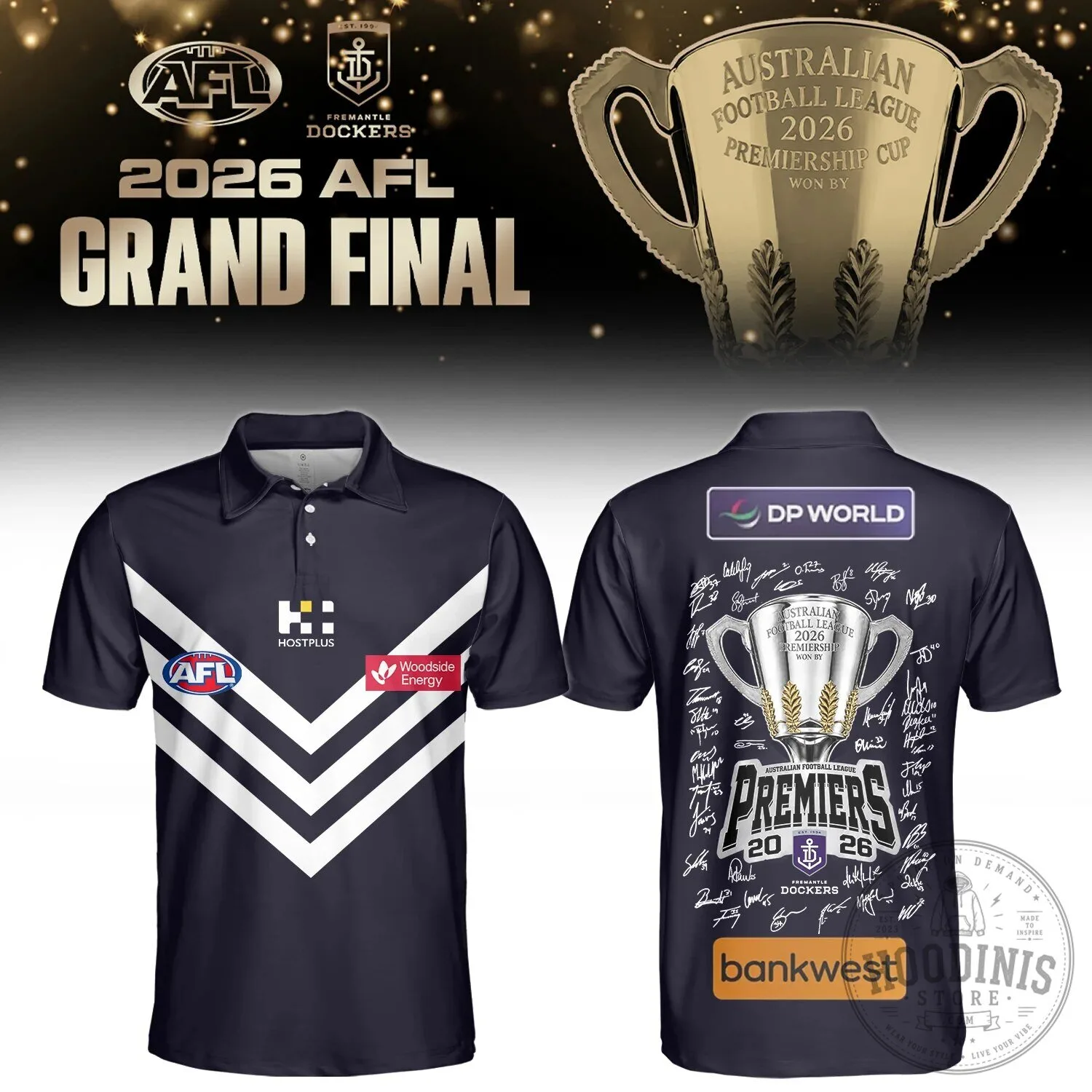 2026 AFL Grand Final Premiers Polo Shirt - Fremantle Dockers Merchandise