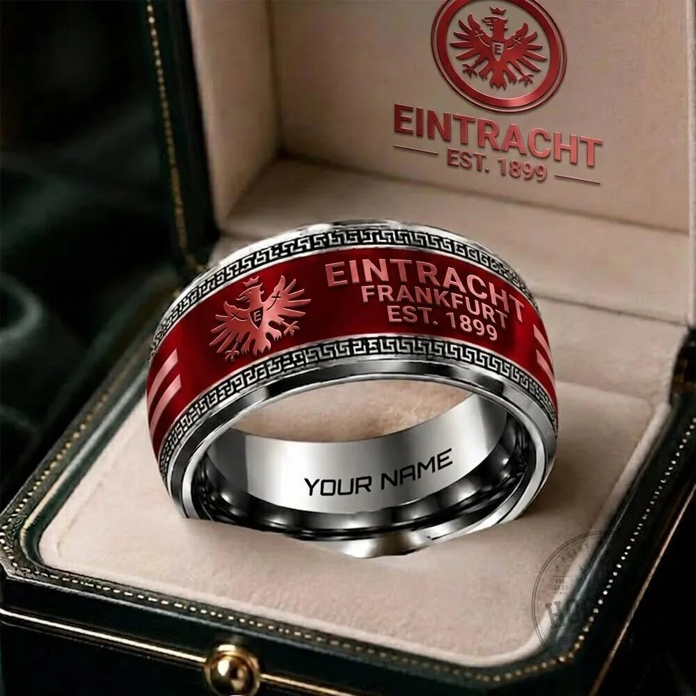 Eintracht Frankfurt Football Club Personalized Ring Gift for Men and Women